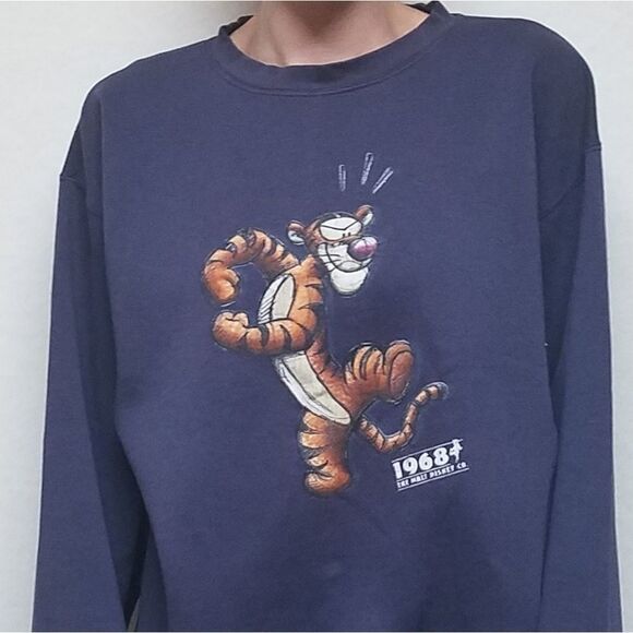 VINTAGE Tigger The Disney Store Blue Sweatshirt - Picture 3 of 12